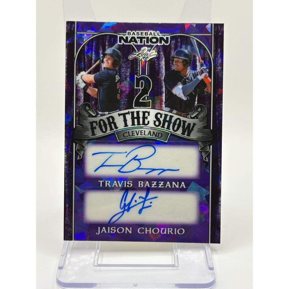 2025 Leaf Nation Travis Bazzana Jaison Chourio 2 For The Show Dual Auto 2/8 SP